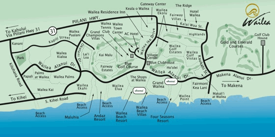 Akamai Wailea Map