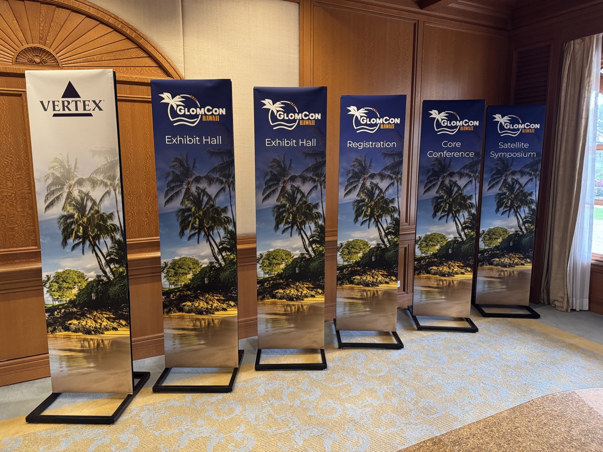 Tall 22x85 Sign Stands with Mounted Banner