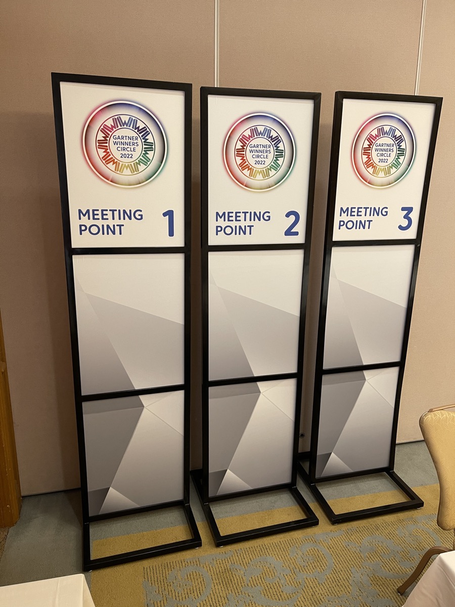 Tall 22x85 Sign Stands with (3) 22x28 Inserts