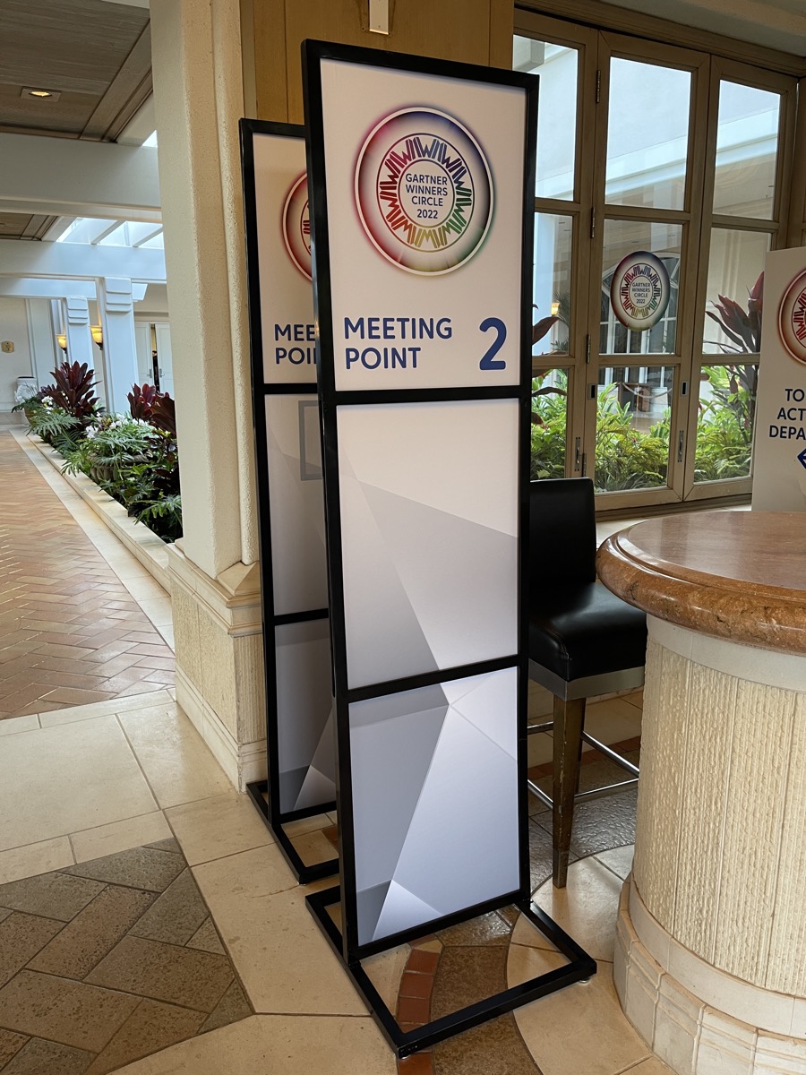 Tall 22x85 Sign Stands with (3) 22x28 Inserts